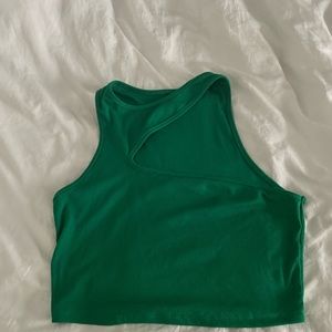 Green cropped top